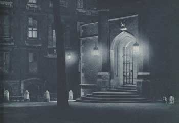 Middle Temple Hall seen by night.