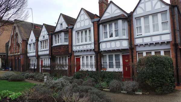 The houses in Redcross Garden.