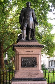 The statue of Sir John Franklin.