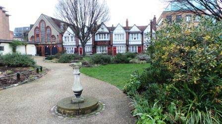 Redcross garden on our Dickens and Shakespeare London walk..