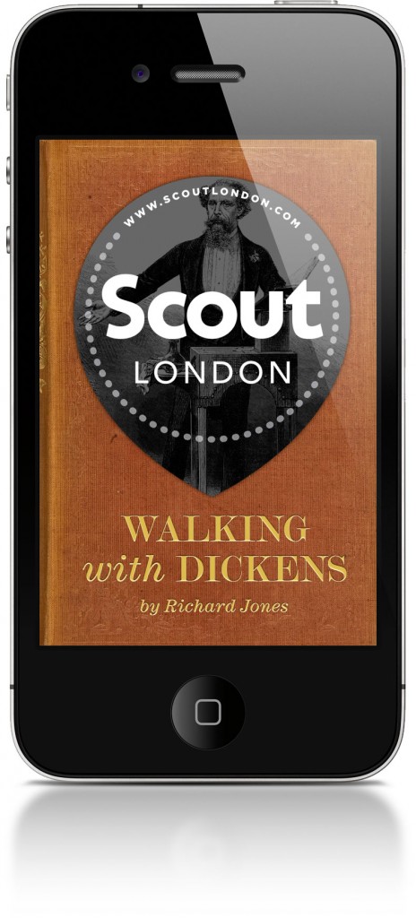 I pphone with Walking with Dickens on it.